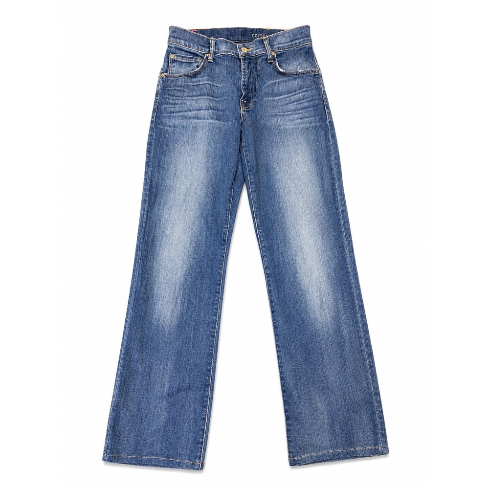 7 For All Mankind Carsen Straight Leg Jeans Women's Size 29 Medium Wash Stretch